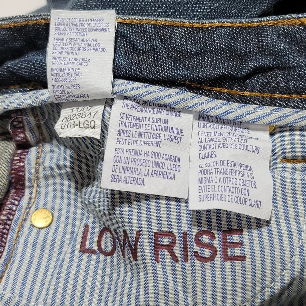Vintage Rare Tommy Jeans Casual Retro Y2K Streetwear Low Rise Boot Cut Denim 4R - Picture 5 of 12